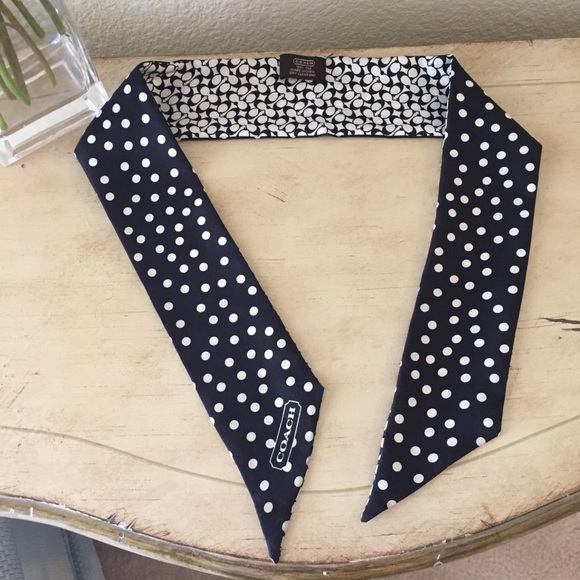Coach Accessories - Coach Signature C Polka Dot Pony Scarf